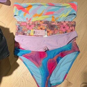 Wild Fable NWT Set of 4 Colorful Bikini Bottoms Set